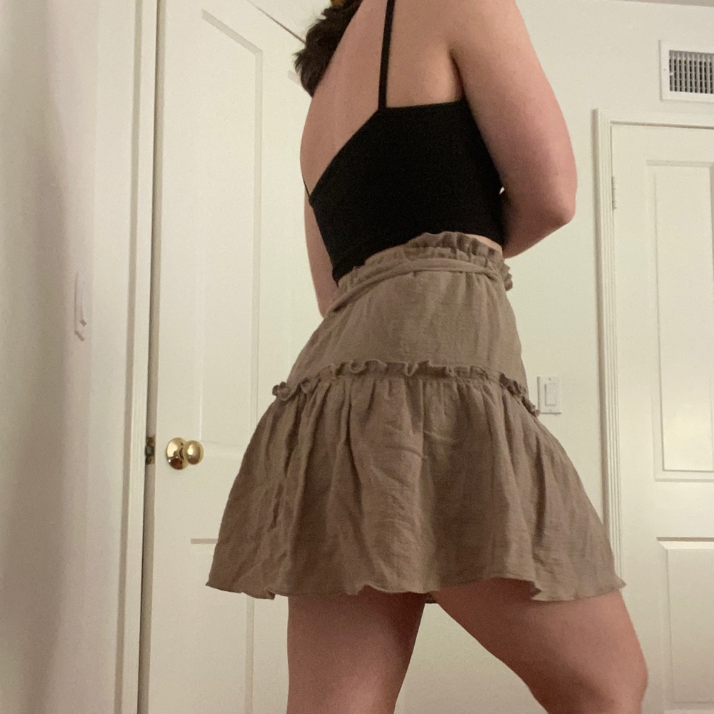 light brown flowy cotton on skirt